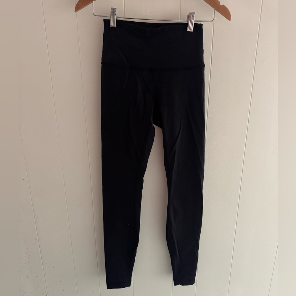Lululemon Wunder Under 7/8 Black Leggings, Size 4